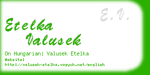 etelka valusek business card